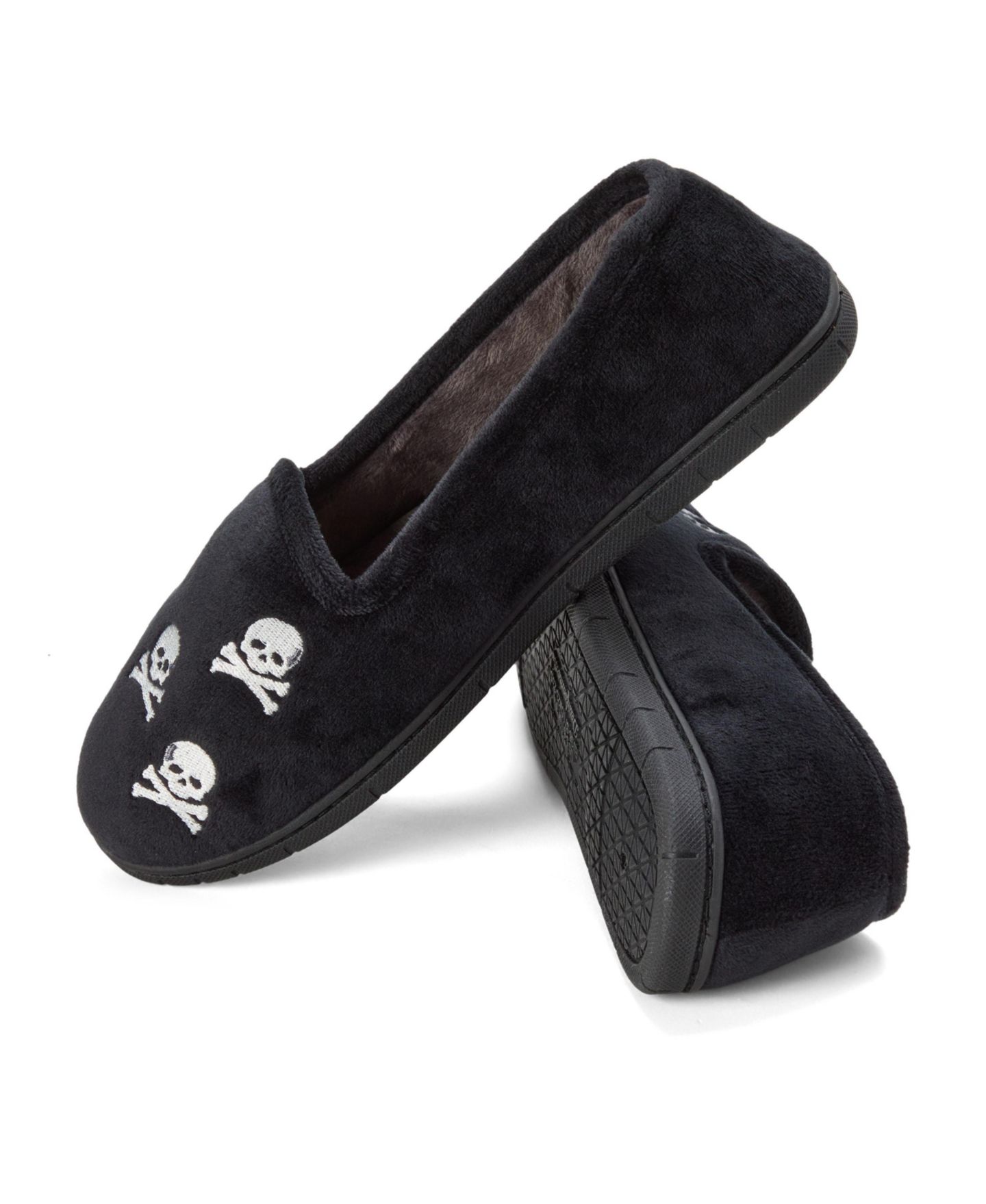 Женские тапочки Dearfoams Halloween Velour Closed Back Slippers, цвет: Чёрный — фото 7