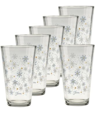 Snowflakes Tapered Cooler Glasses, Set of 6