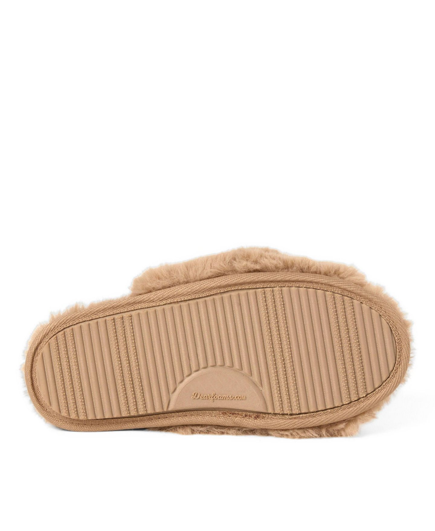 Женские тапочки Dearfoams Fur Slide Slippers, цвет: Латте — фото 4