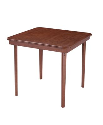 Stakmore Classic Straight Edge Solid Wood Folding Card Table, Cherry Frame