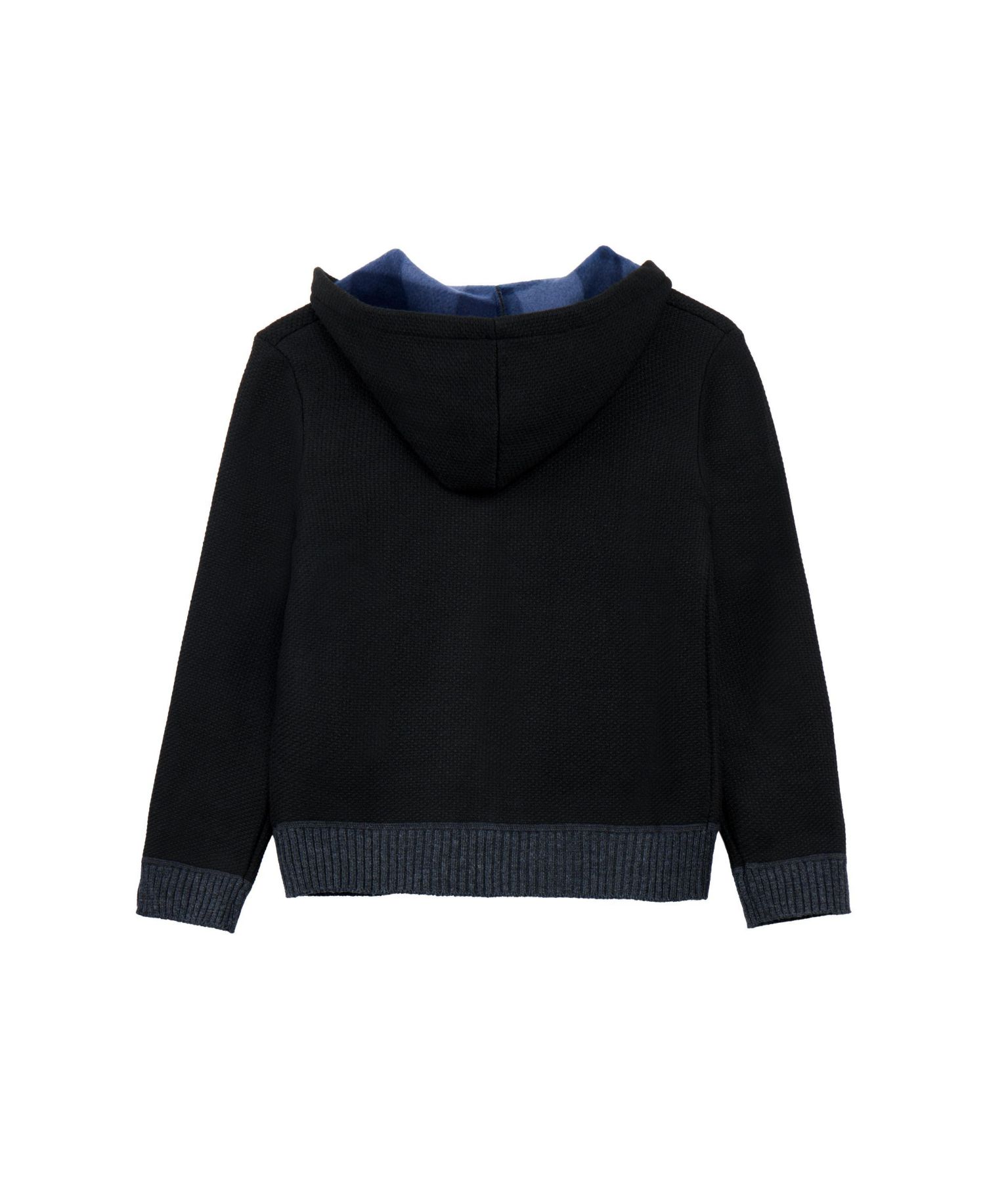 Boy's Fleece Lined Full Zip Hooded Knit Sweater Size 4-18