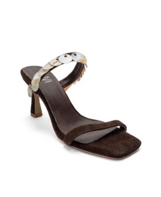 Forever and Always Shoes Women's Arund Leather Stiletto Ankle Strap Sandal