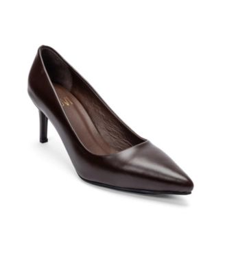 Forever and Always Shoes Women's Clyde Leather Stiletto Pointed Toe Pump