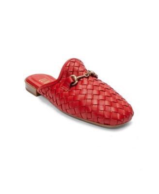 Forever and Always Shoes Women's Senia Leather Woven Mule
