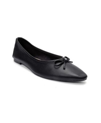Forever and Always Shoes Women's Umiel Leather Bow Ballet Flat