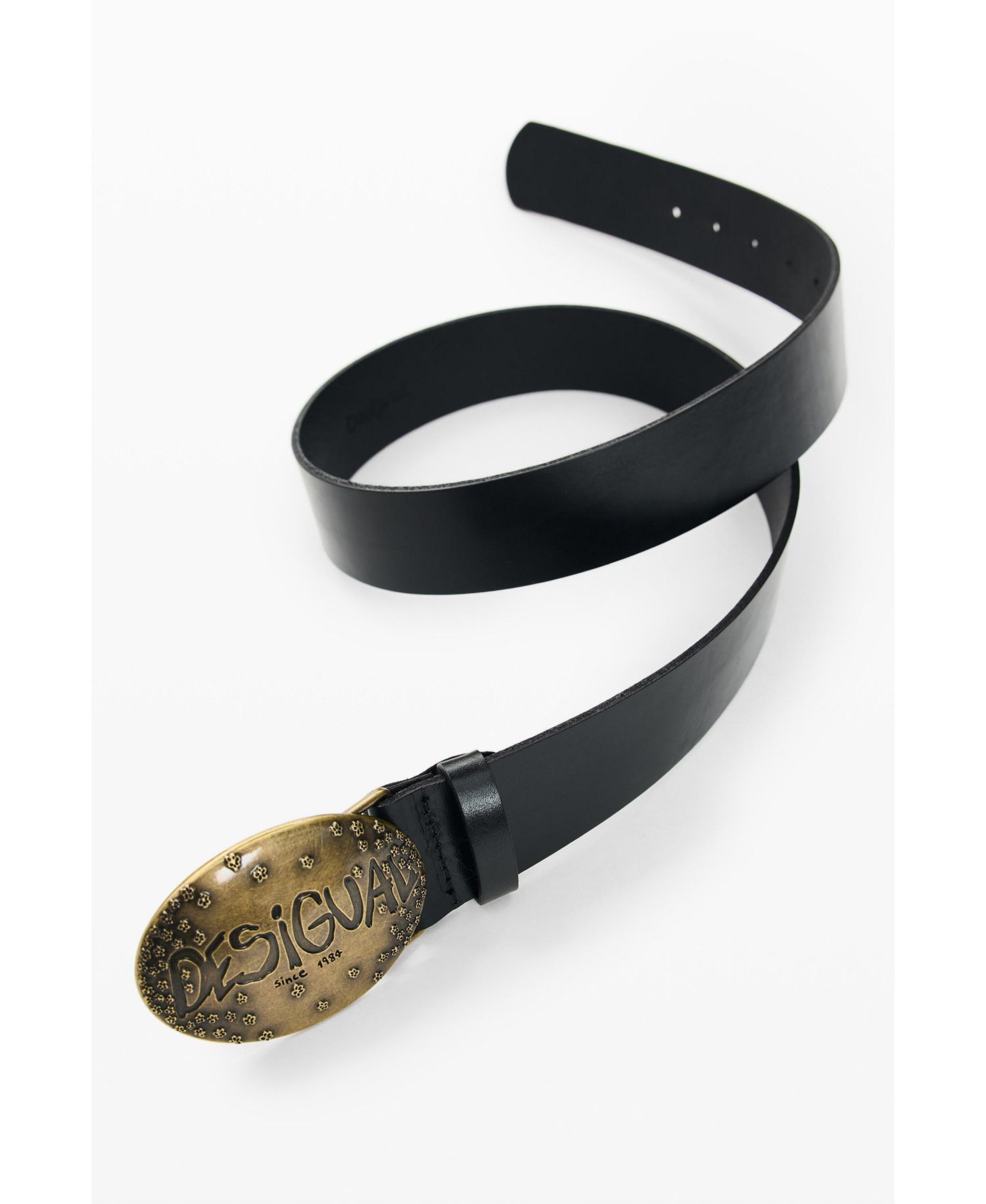 Women's Leather Belt Logo Buckle
