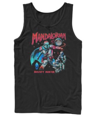 Men's Star Wars The Mandalorian Bounty Hunter Retro Graphic Tank Top