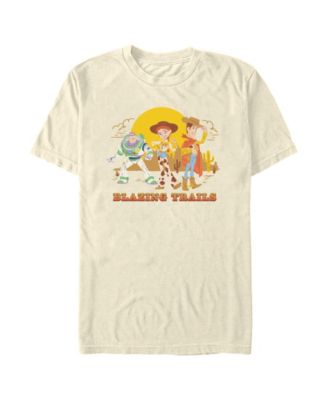 Men's Disney Pixar Toy Story Woody and Jessie Around the World Travel Graphic T-Shirt