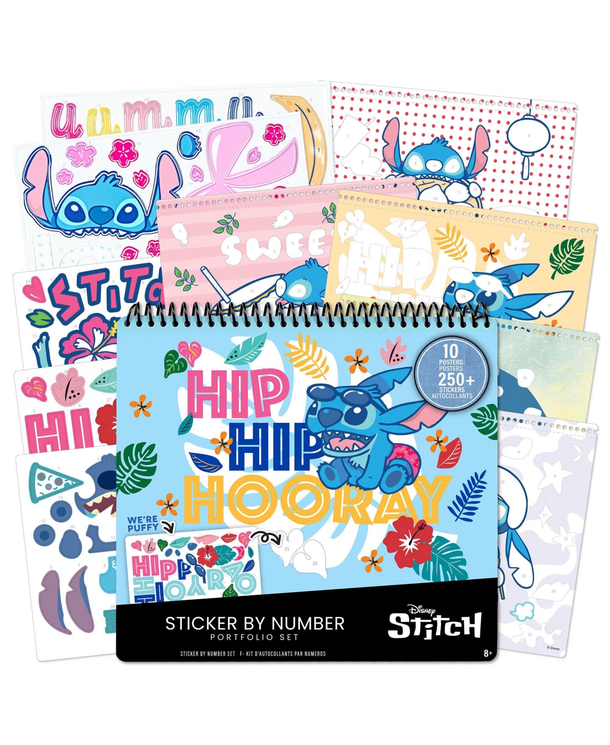 Fashion Angels Disney Stitch: Sticker By Number Portfolio Set