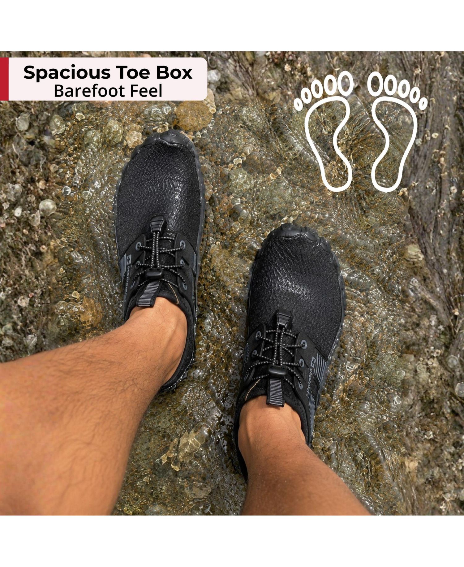 Men’s Quick-Dry Water Shoes Non-Slip Lightweight Beach Barefoot Sneakers