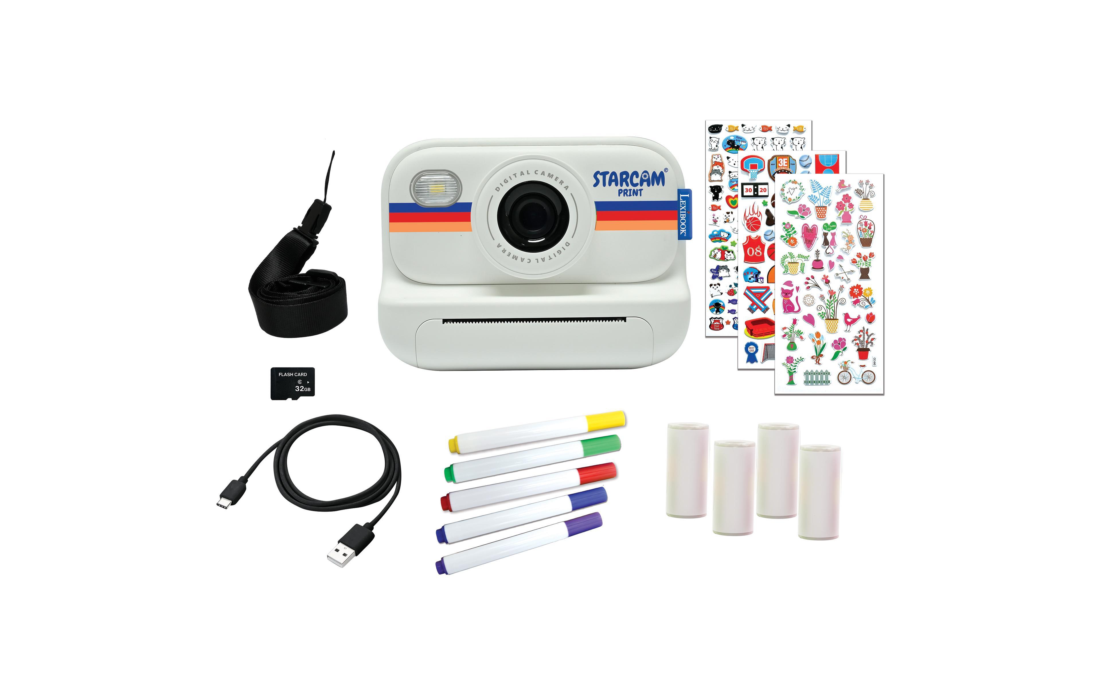 Lexibook Starcam Print Hd Instant Print Camera Photo Video Selfie 32GB Sd Card DJ165