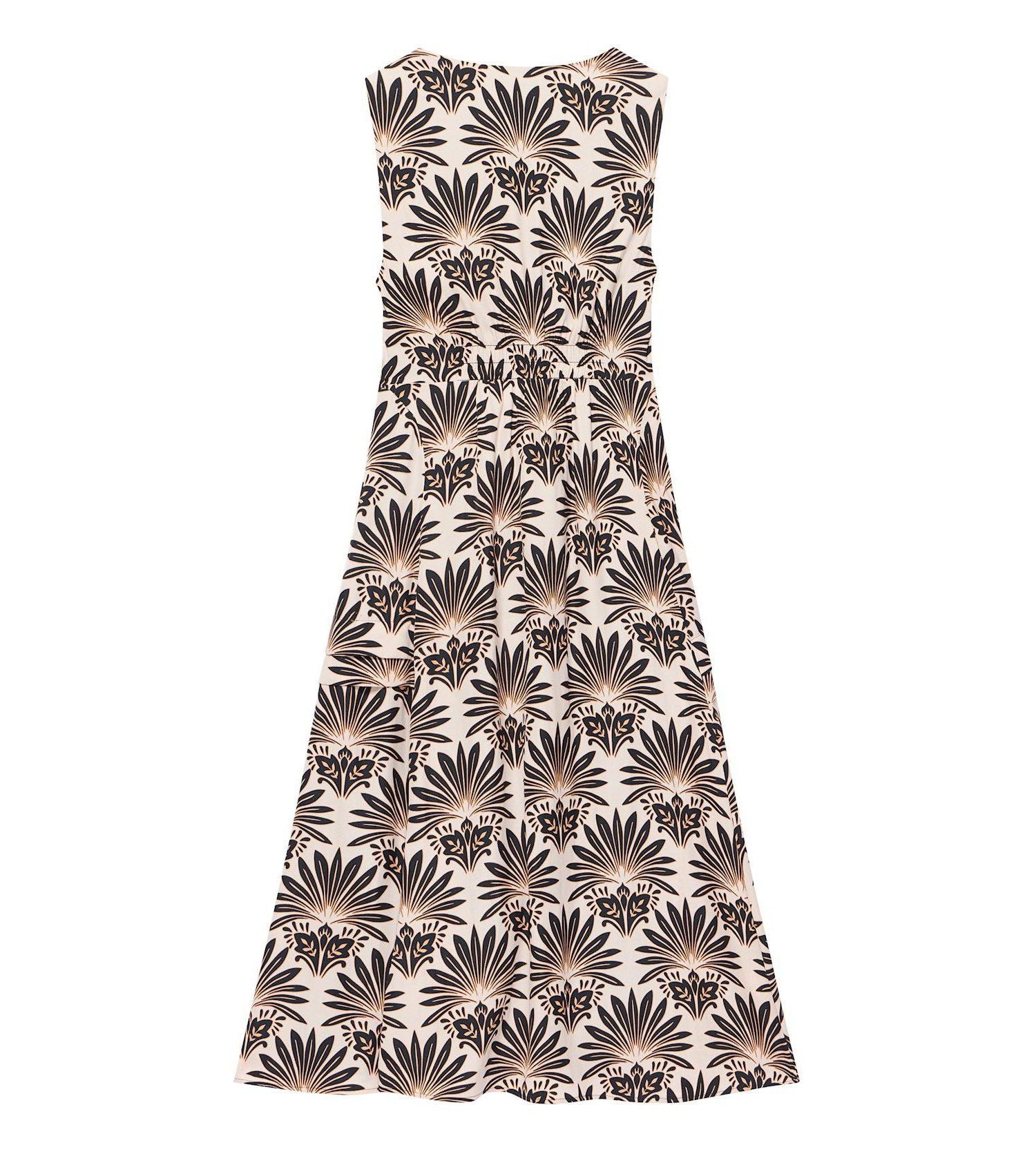 Women's Floral-Print Square-Neck Midi Dress