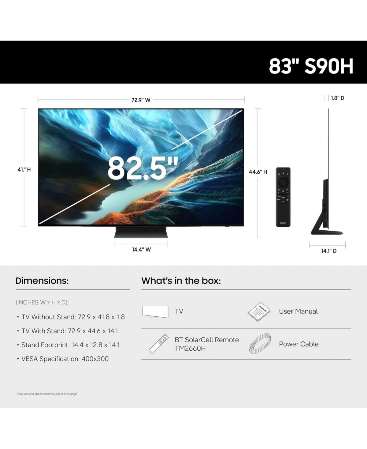 Samsung QN83S90HAEXZA 83" Oled 4K HDR10+ 165Hz Smart Tv