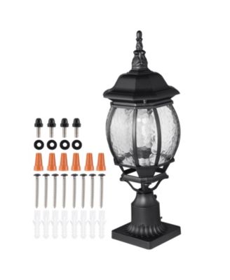 2 Pieces  Dusk to Dawn Outdoor Lamp Post Light Fixture 20.87in Pole Pier Mount