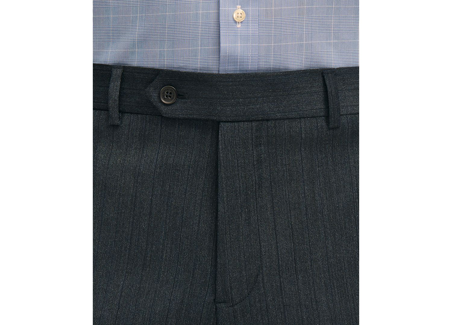Brooks Brothers Men's Classic-Fit Stretch Pinstripe Suit Pants