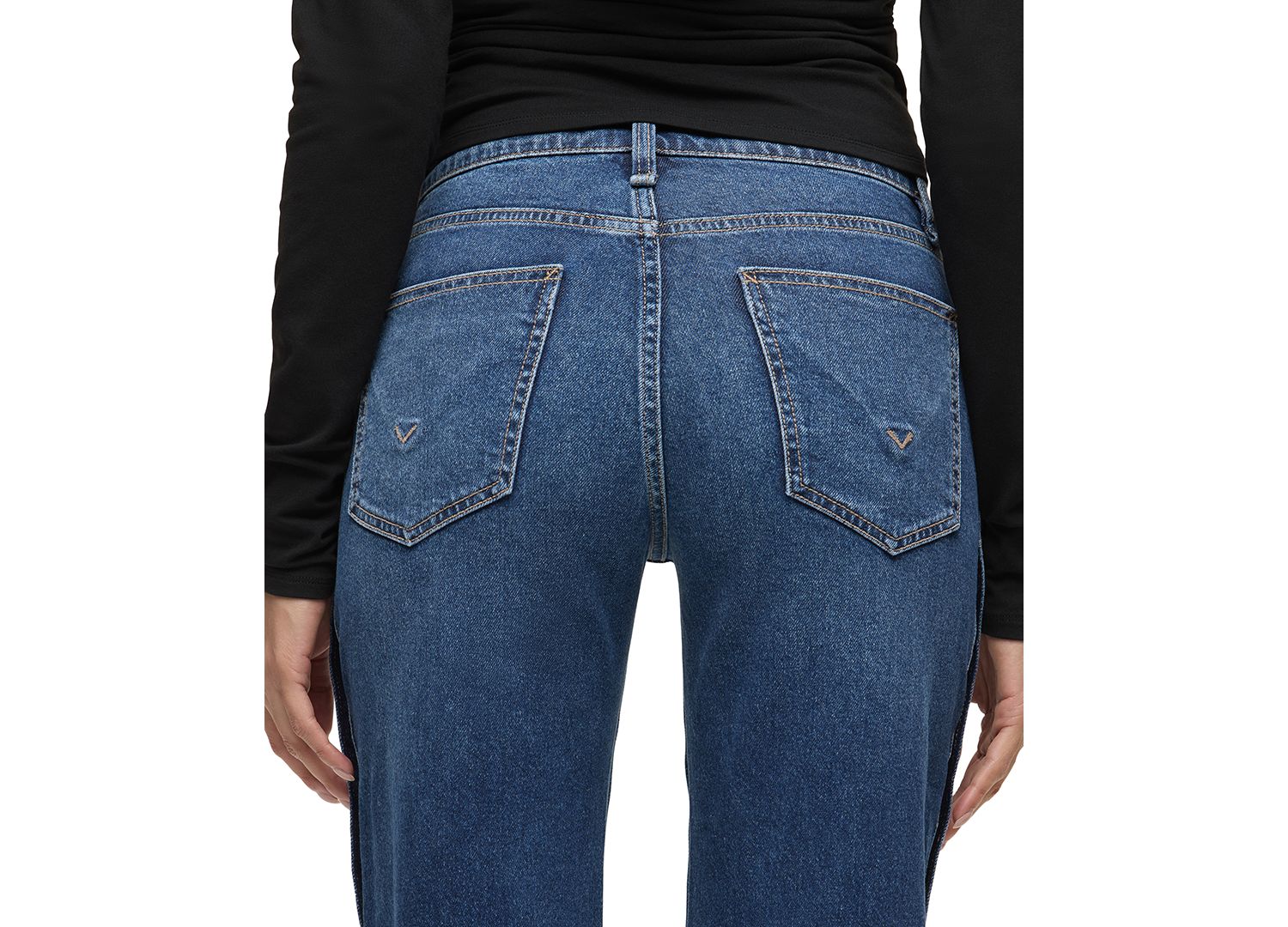 Women's Rosie High-Waisted Side-Snap Wide-Leg Jeans