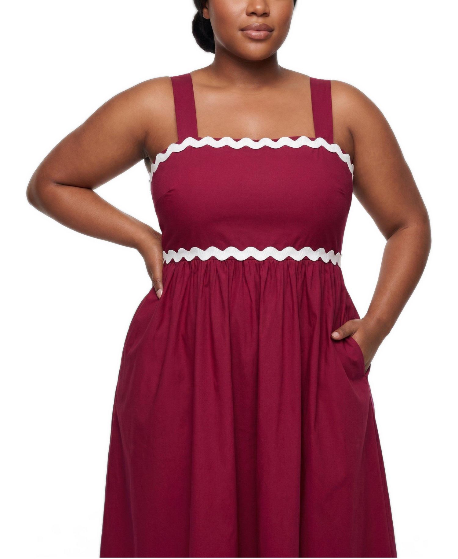 Plus Size Belle Isle Empire-Waist Babydoll Maxi Dress