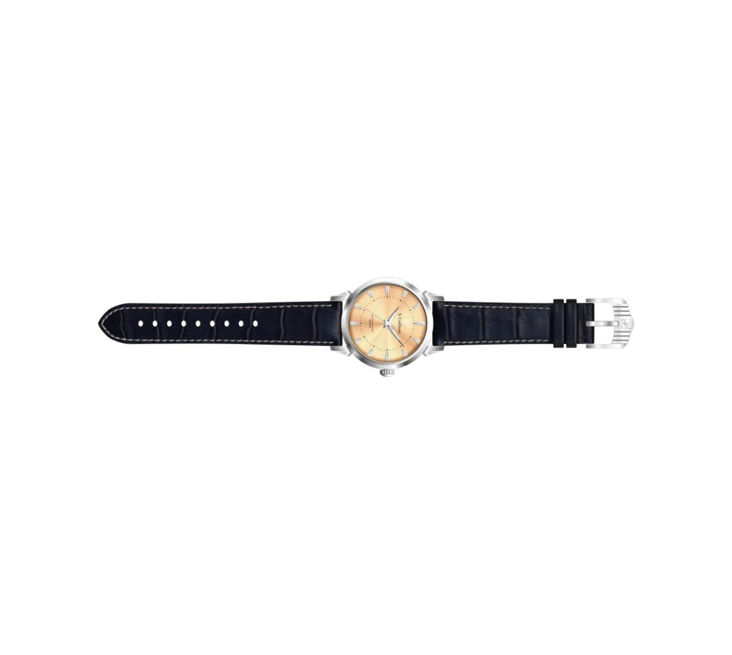 S.Coifman Men's Heritage Quartz Dial Leather Strap Watch