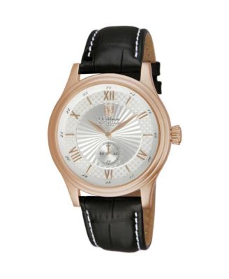 S.Coifman  Men's Heritage Quartz Dial Leather Strap Watch