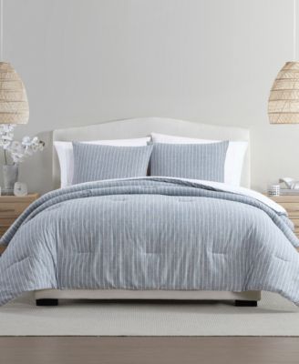 Jackson Stripe Cotton 3-Piece Comforter Set, Queen