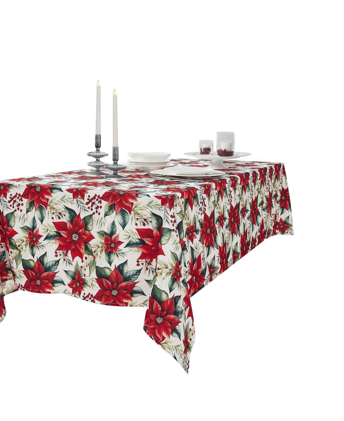 Avanti Poinsettia Rectangle Tablecloth