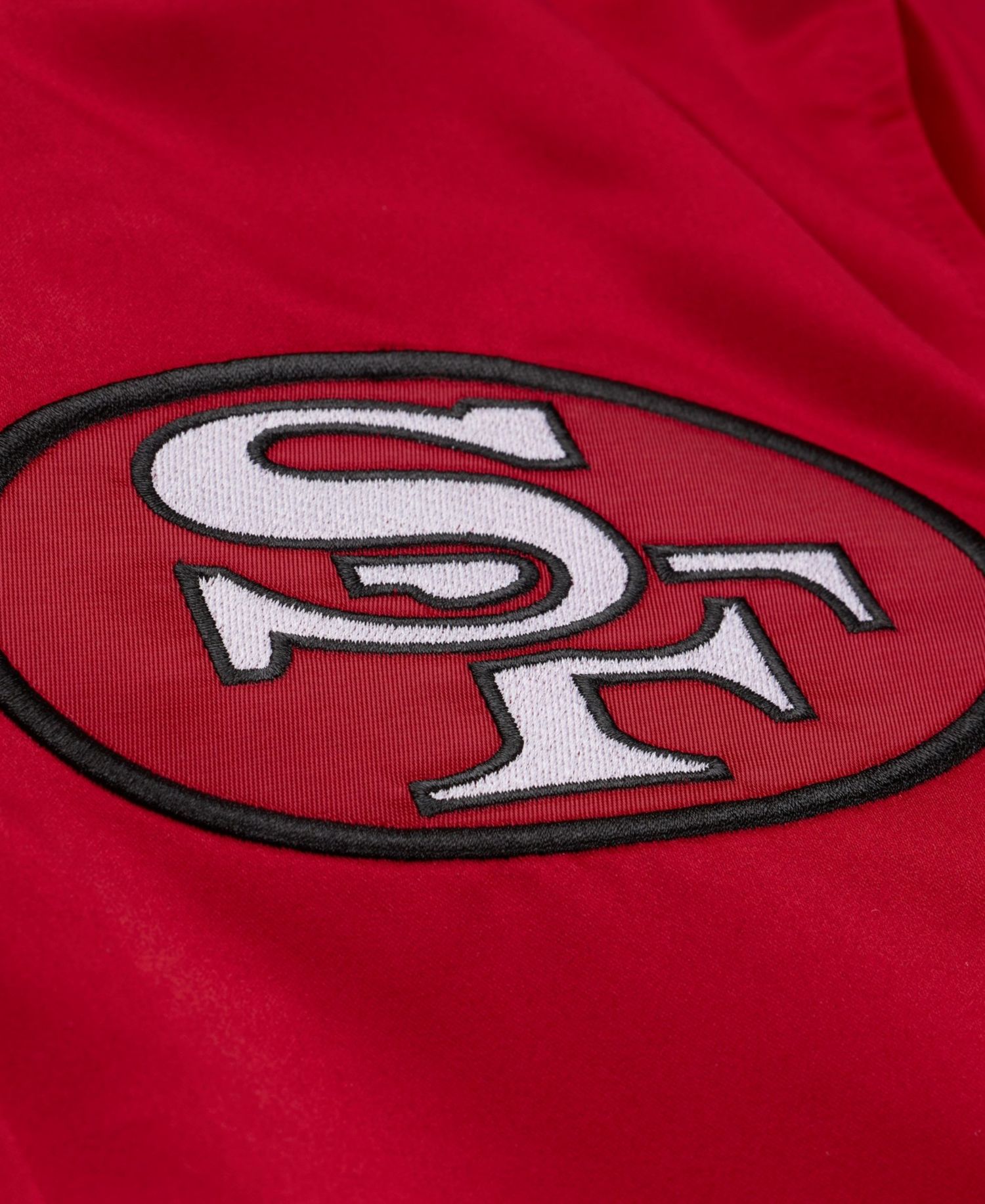 Men's Mitchell Ness Scarlet/Gold San Francisco 49ers 80th Anniversary Heavyweight Satin Full-snap Jacket