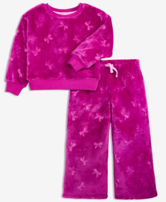 Toddler Girls' 12M-5T Long-Sleeve Crewneck Top and Pants, 2-Piece Set