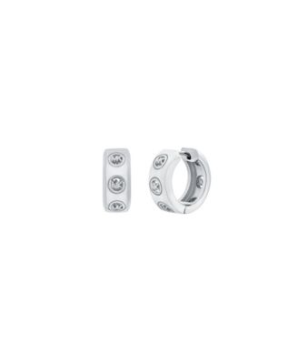 MICHAEL Logo Huggie Earrings