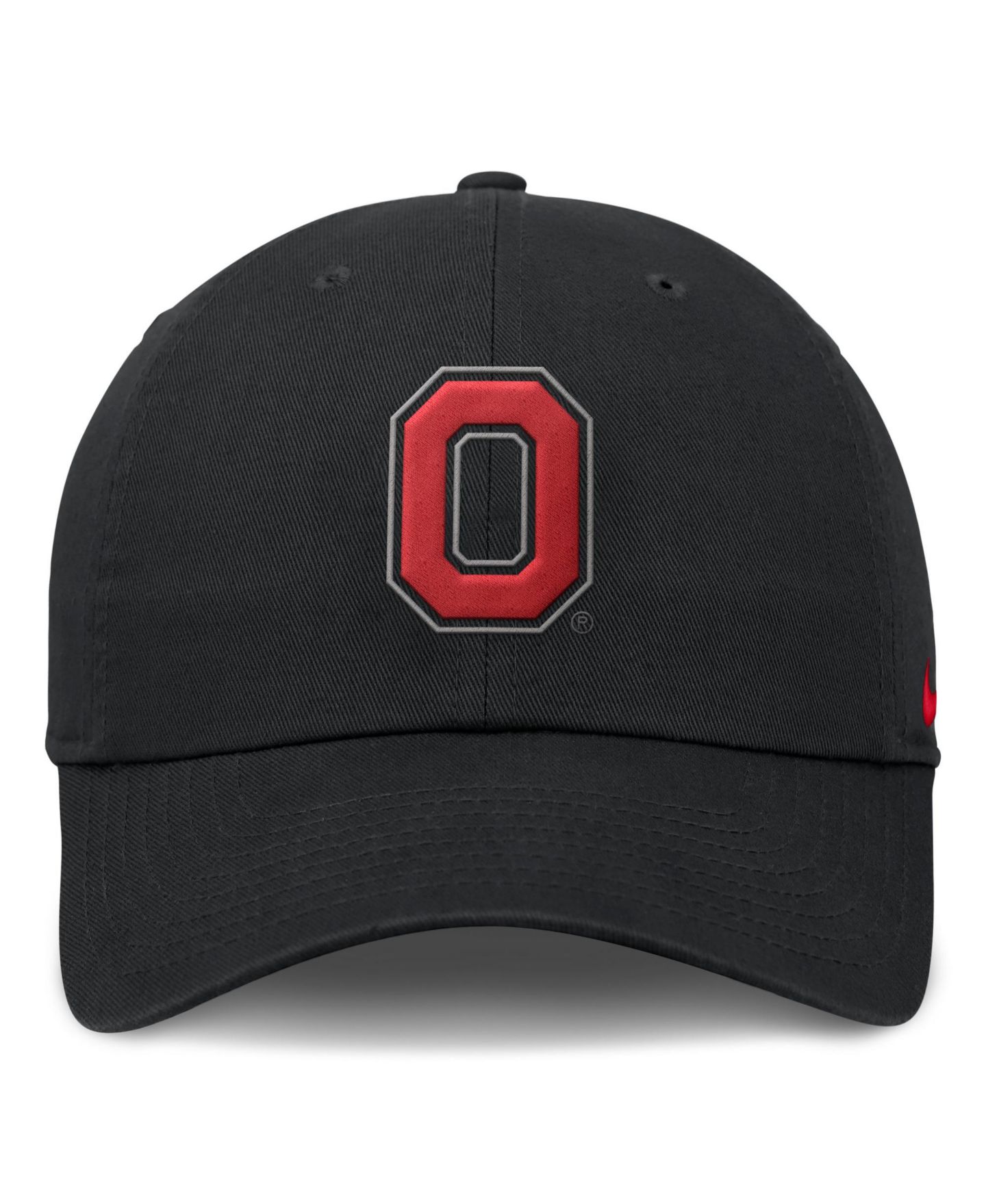 Мужская кепка Nike Black Ohio State Buckeyes Club Dri-FIT Adjustable Hat — фото 2