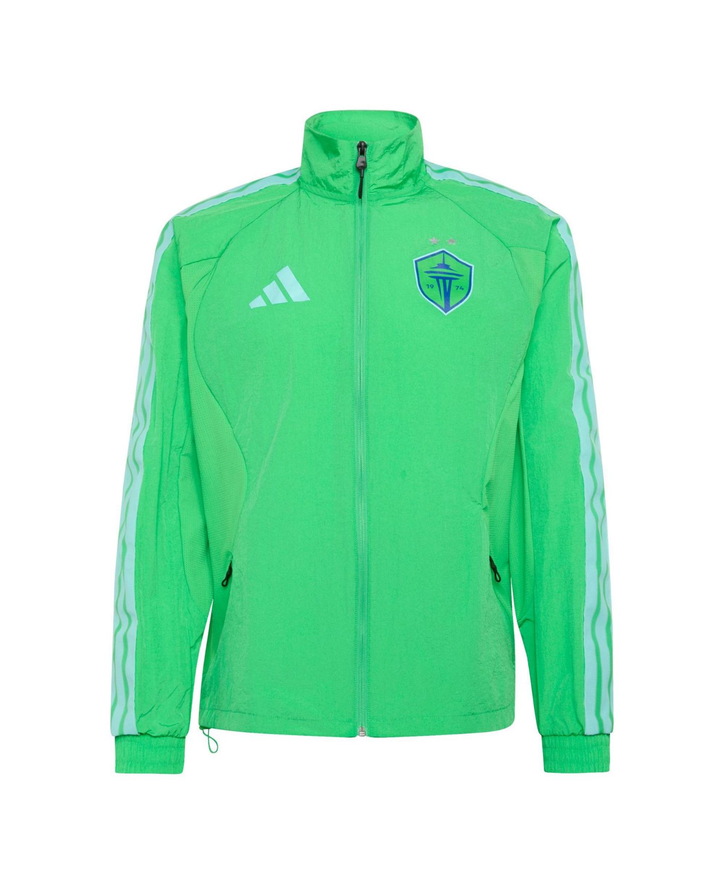 Мужская куртка adidas Green Seattle Sounders FC 2026 Anthem Raglan Full-zip — фото 6