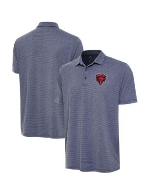 Men's Heather Navy Chicago Bears Bear Logo Scheme Polo