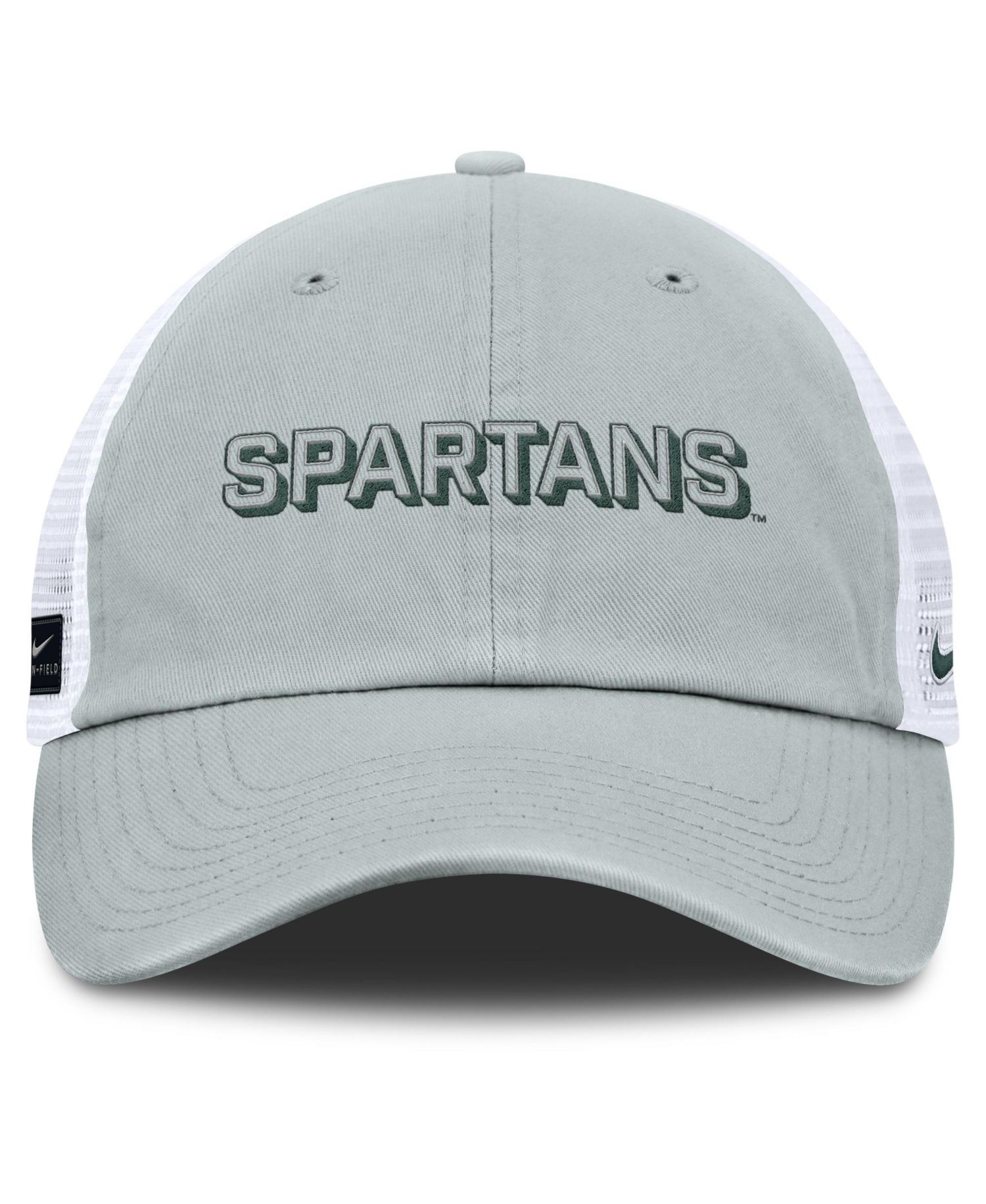Men's Gray Michigan State Spartans 2025 Gameday On-Field Club Adjustable Trucker Hat