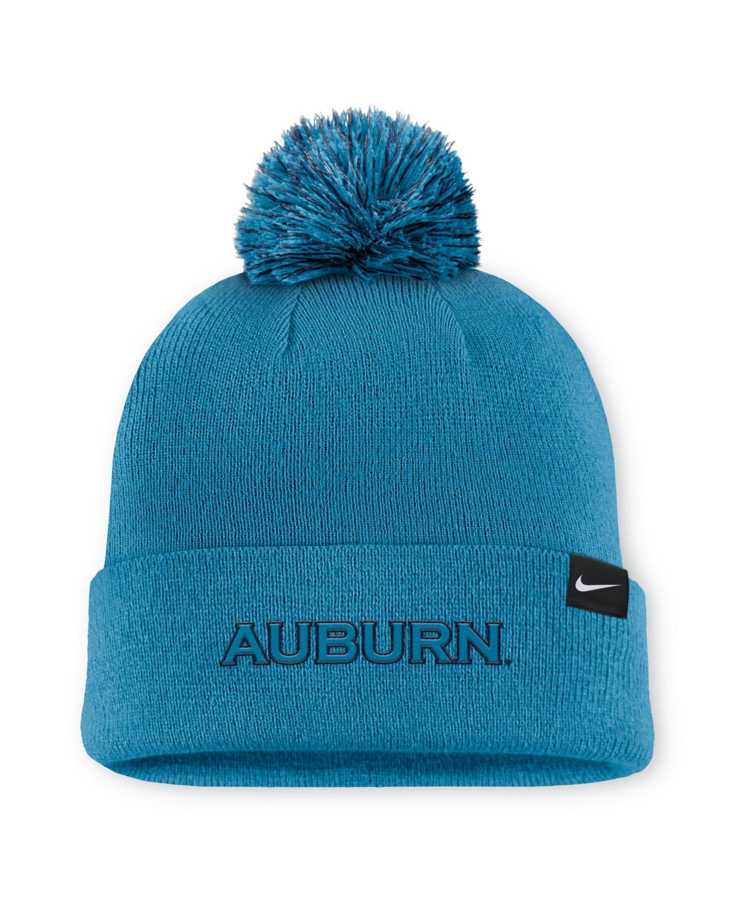 Men's Turquoise Auburn Tigers Primetime Peak Campus Cuffed Knit Hat with Pom