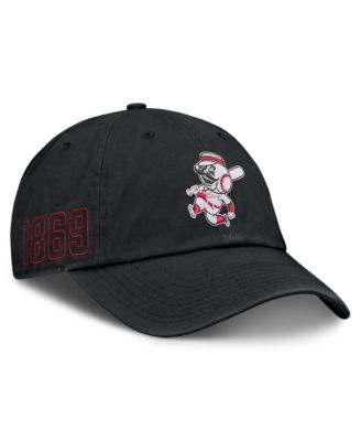 Men's Black Cincinnati Reds Cooperstown Club Adjustable Hat
