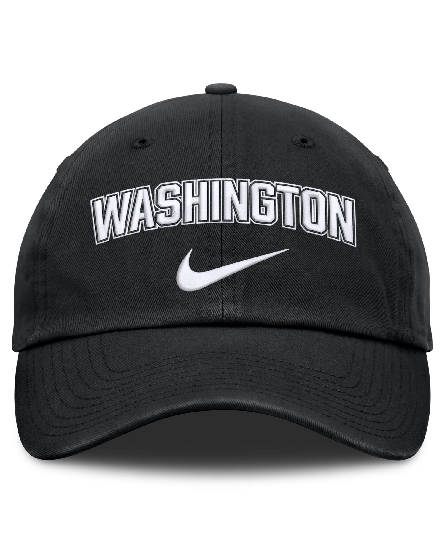 Men's Black Washington Nationals Primetime Club Adjustable Hat