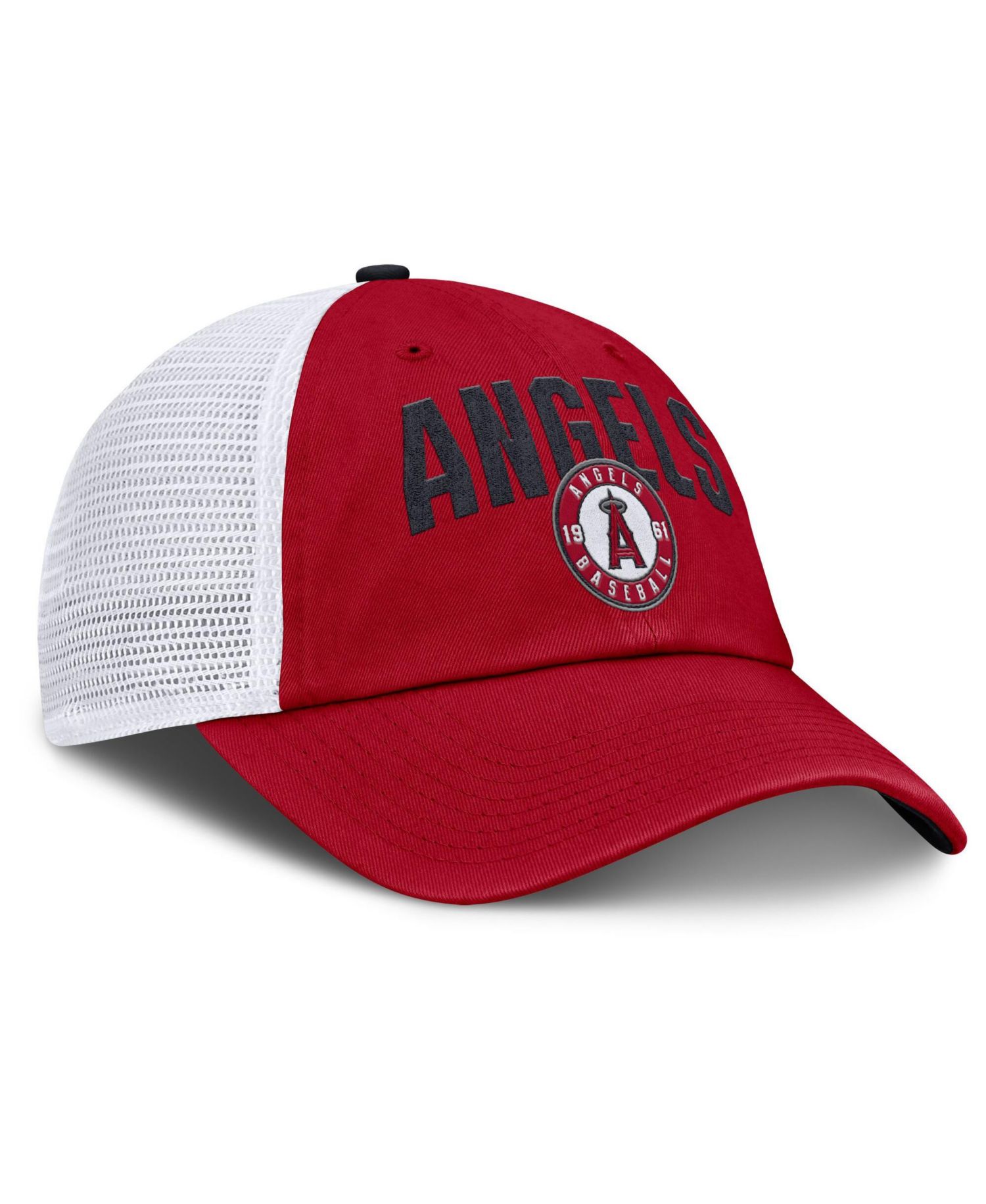 Men's Red Los Angeles Angels Primetime Club Adjustable Trucker Hat