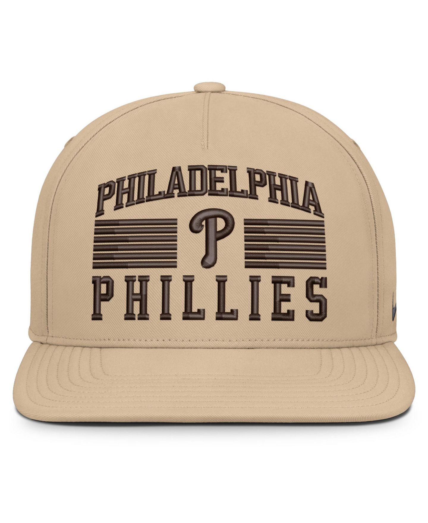 Мужская кепка Nike Khaki Philadelphia Phillies Desert Pro AeroBill Dri-FIT snapback Hat — фото 2