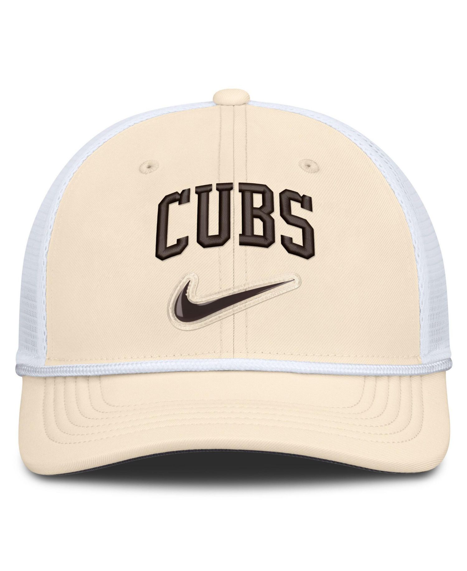 Men's Natural/White Chicago Cubs Rise Dri-FIT Trucker Adjustable Hat&iquest;