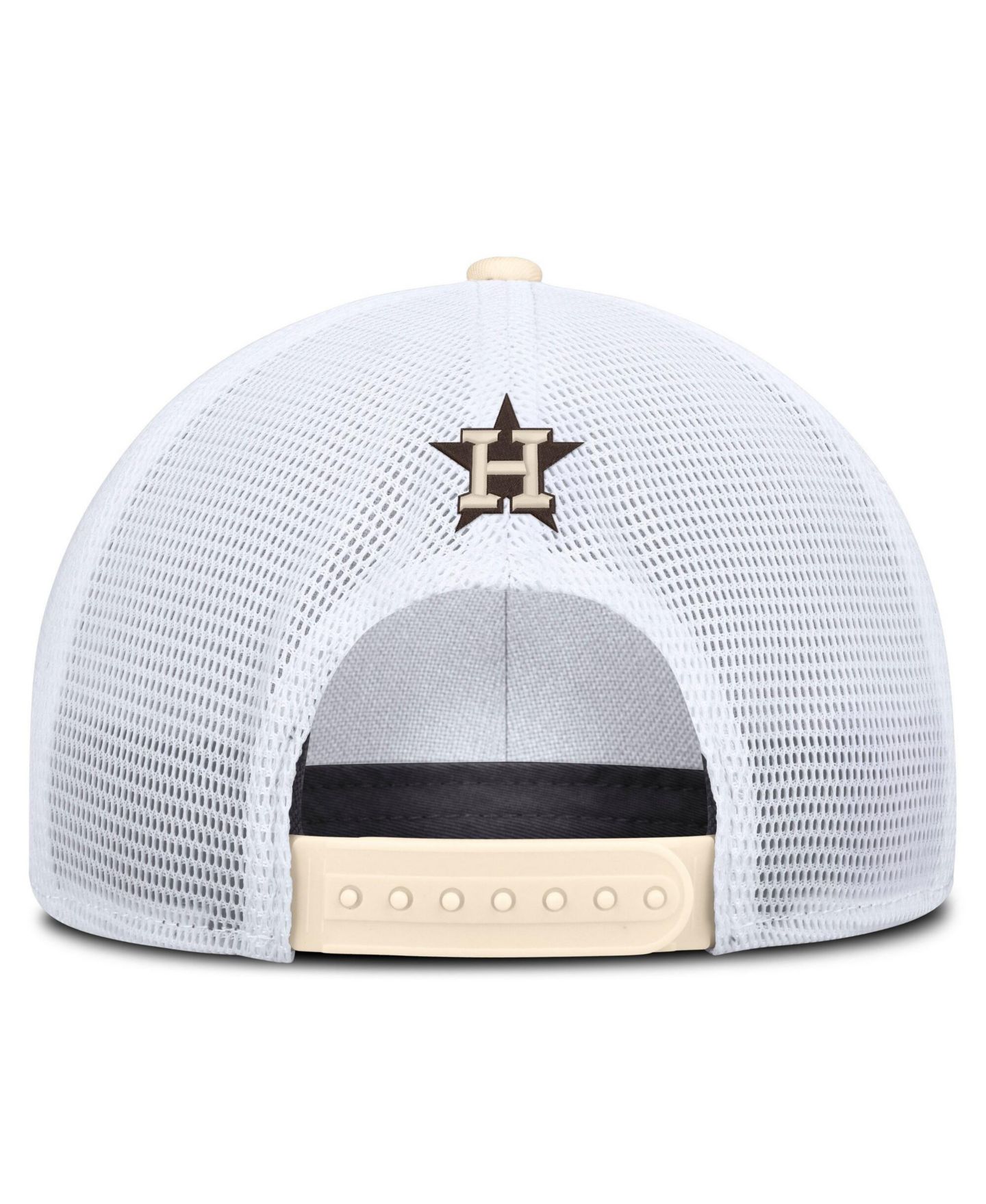 Мужская кепка Nike Natural/White Houston Astros Rise Dri-FIT Trucker Adjustable Hat — фото 4