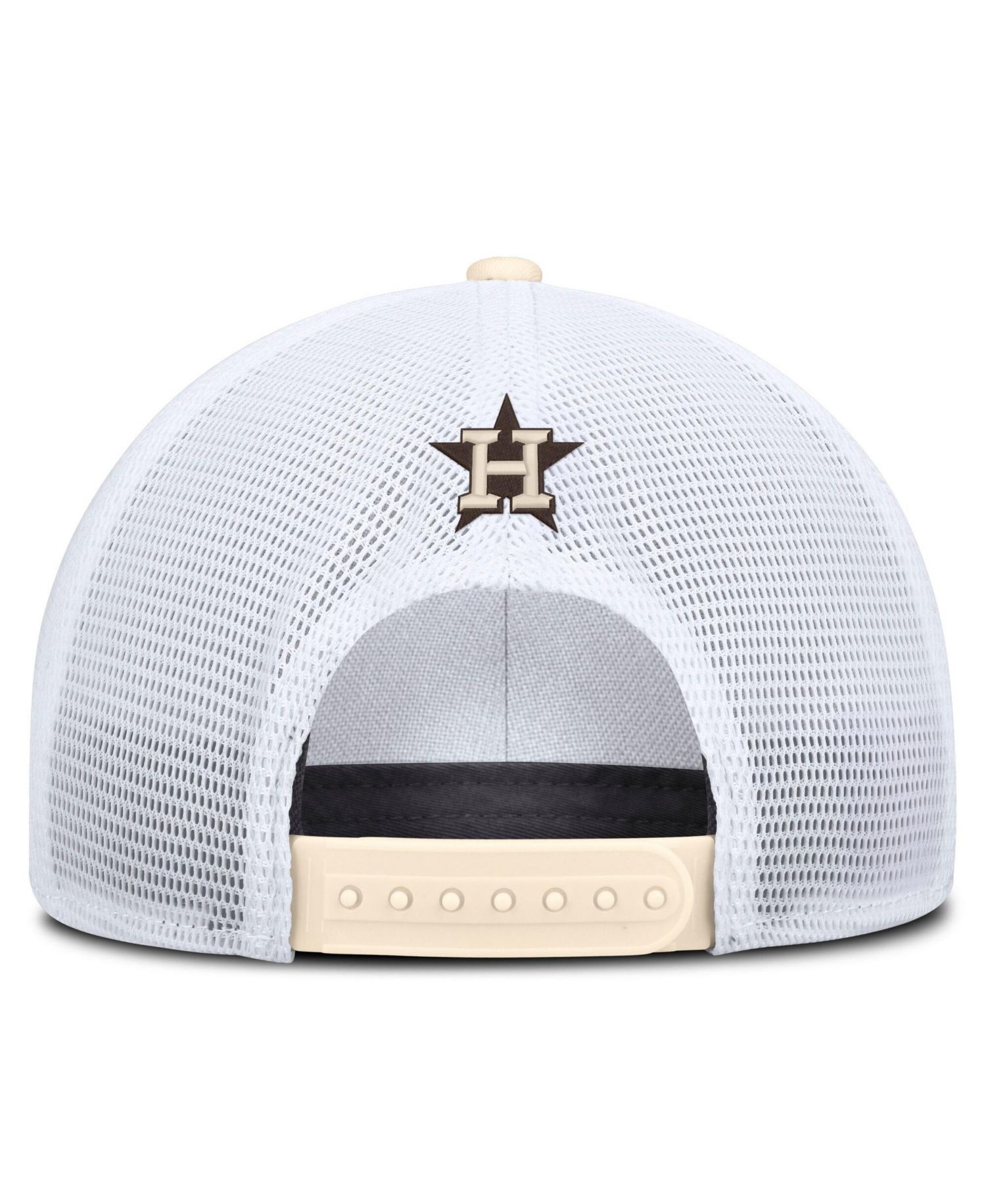 Men's Natural/White Houston Astros Rise Dri-FIT Trucker Adjustable Hat&iquest;