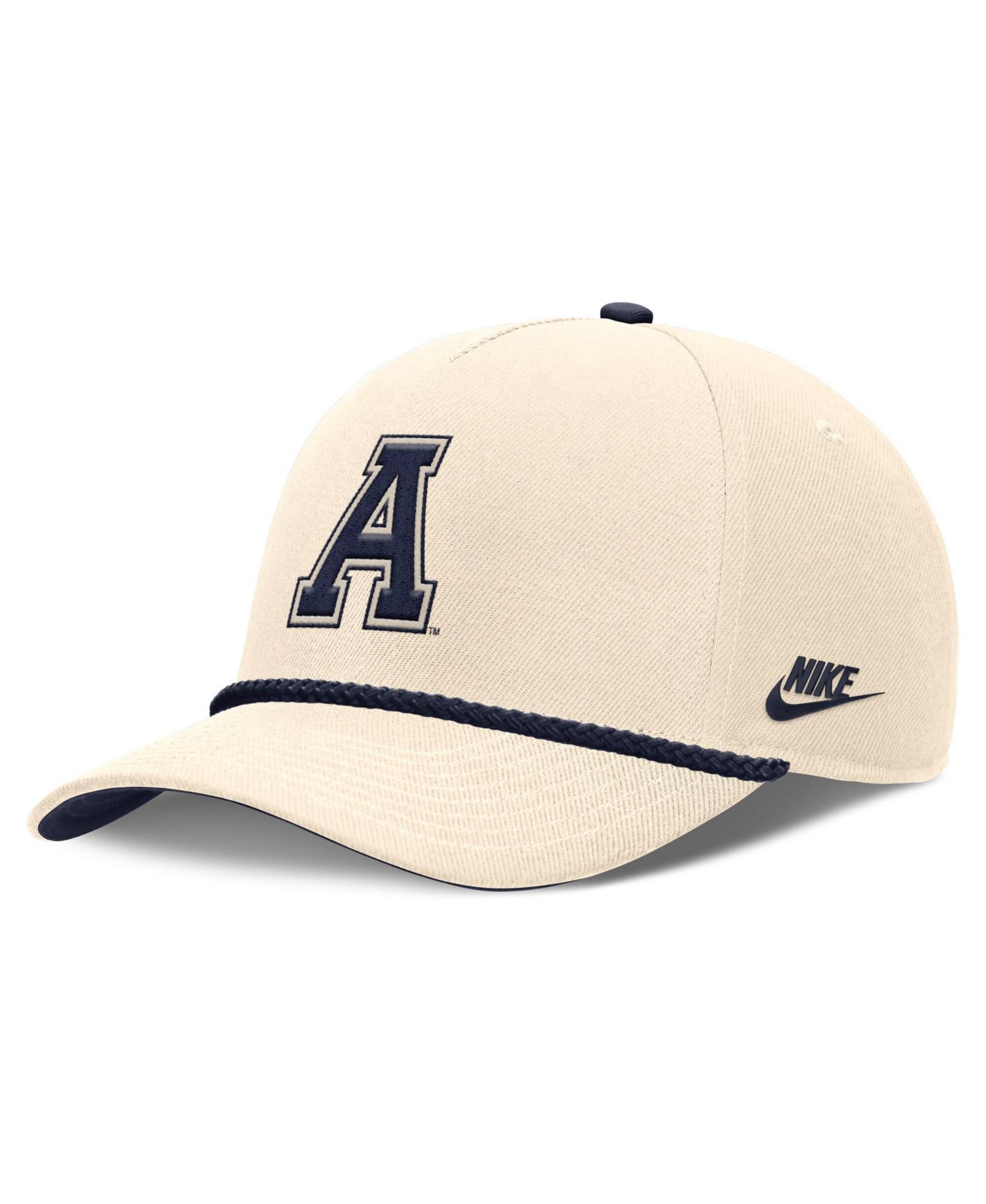 Men's and Women's Natural Auburn Tigers Legacy Vintage Rope Rise Adjustable Hat