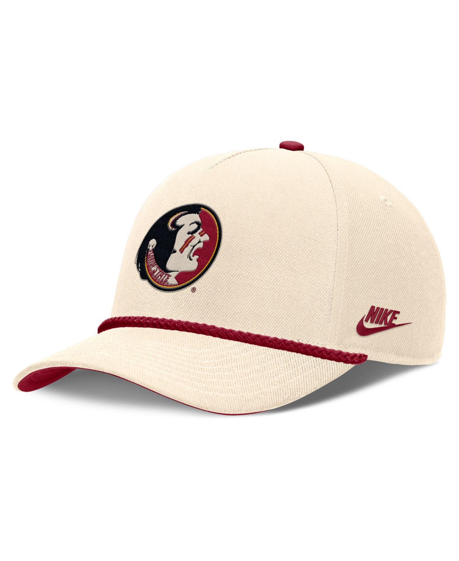 Men's and Women's Natural Florida State Seminoles Legacy Vintage Rope Rise Adjustable Hat