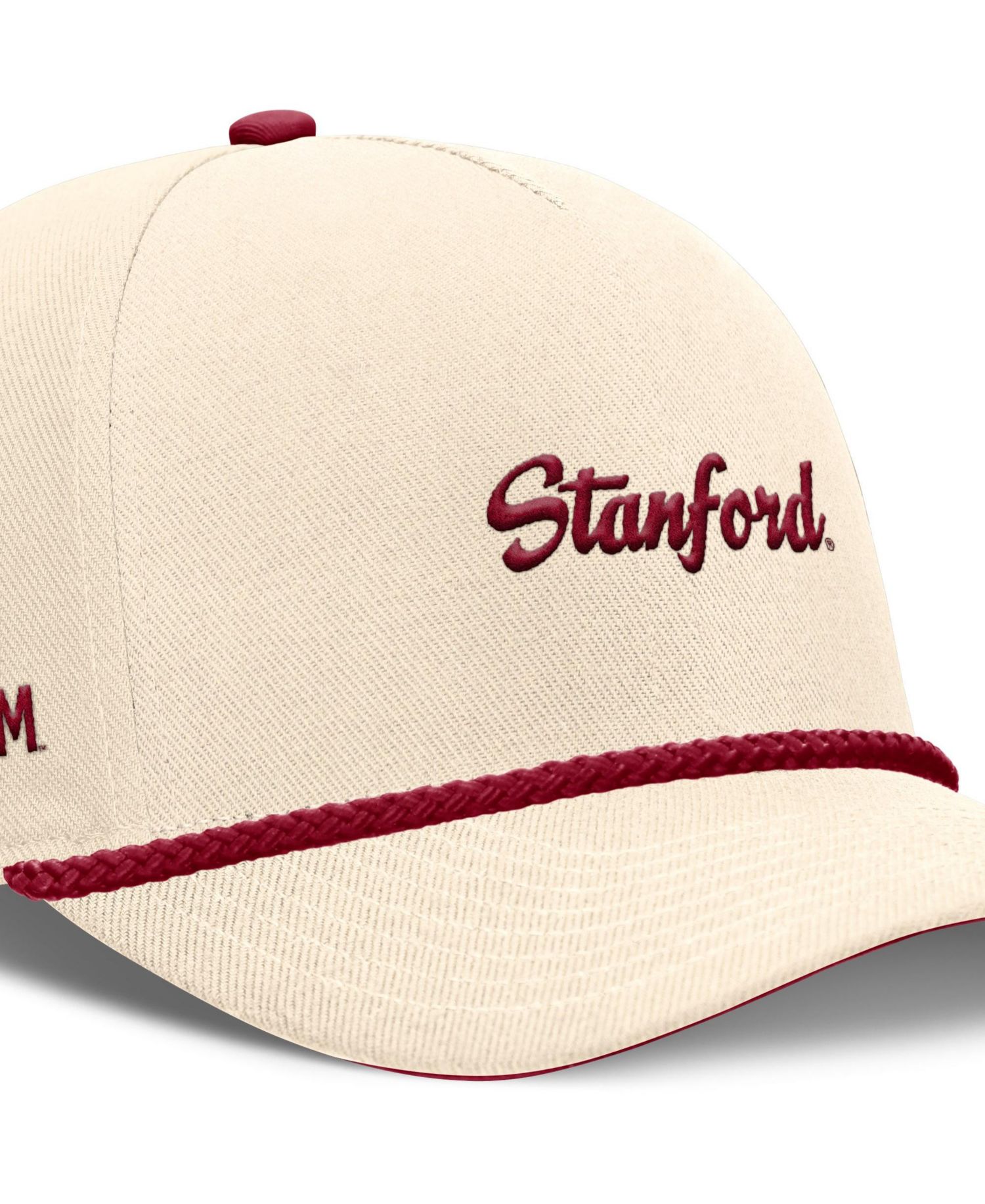 Men's and Women's Natural Stanford Cardinal Legacy Vintage Rope Rise Adjustable Hat