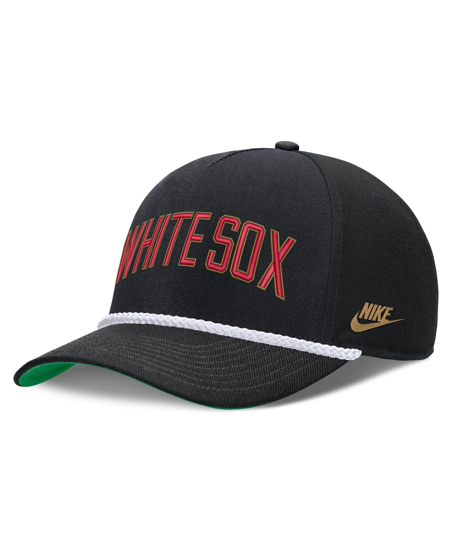 Men's Black Chicago White Sox Cooperstown Collection Rise Adjustable Hat