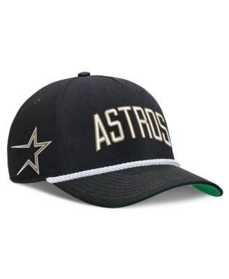 Men's Black Houston Astros Cooperstown Collection Rise Adjustable Hat