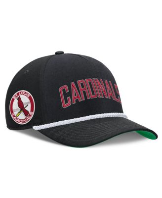 Men's Black St. Louis Cardinals Cooperstown Collection Rise Adjustable Hat