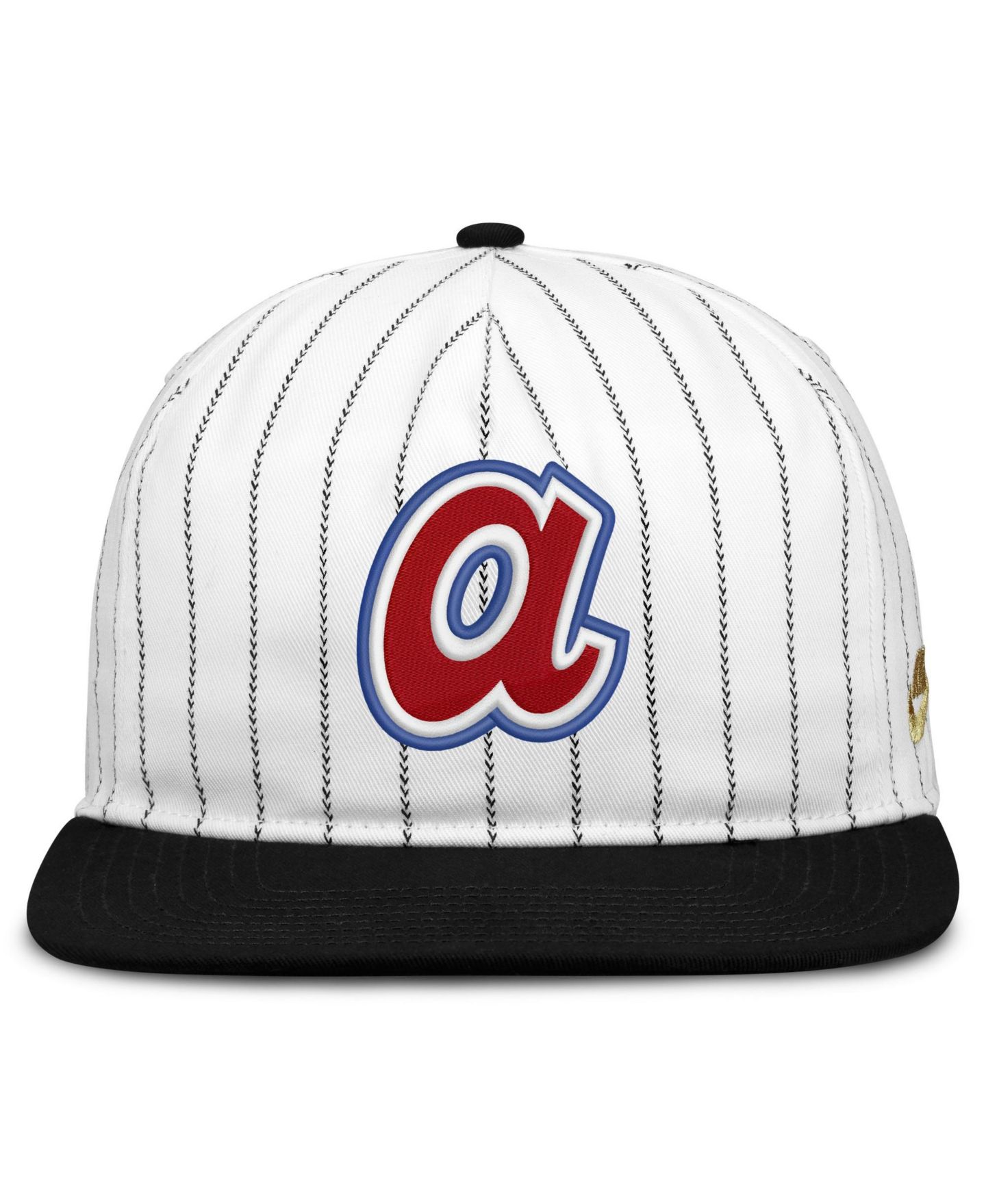 Мужская кепка Nike White/Black Atlanta Braves Cooperstown Collection Pro Adjustable Hat — фото 2
