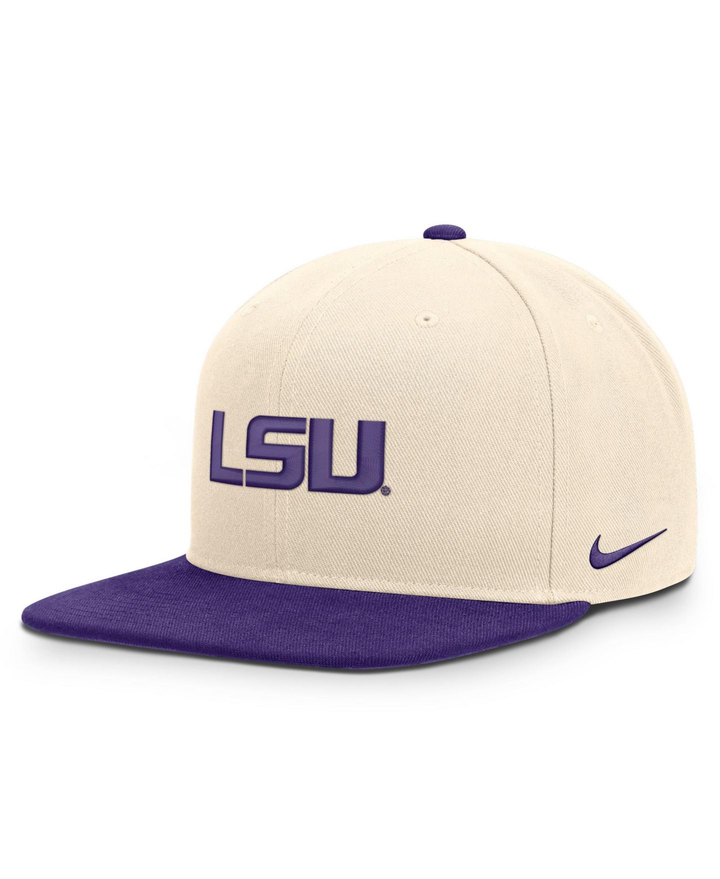 Кепка Nike Natural/Purple LSU Tigers Campus Prep snapback Hat — фото 1