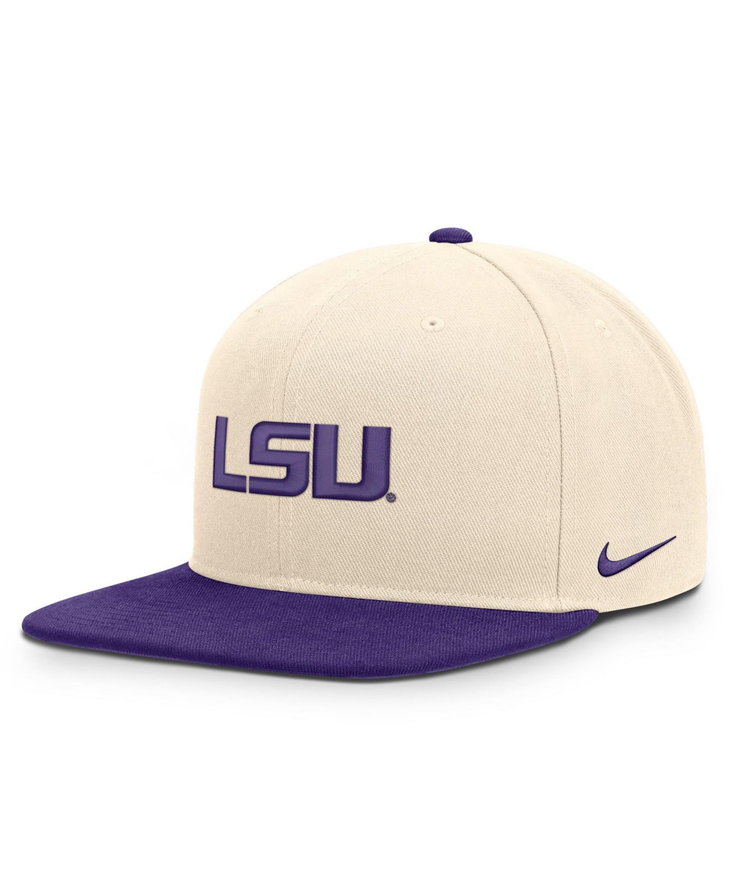 Men's and Women's Natural/Purple LSU Tigers Campus Prep snapback Hat