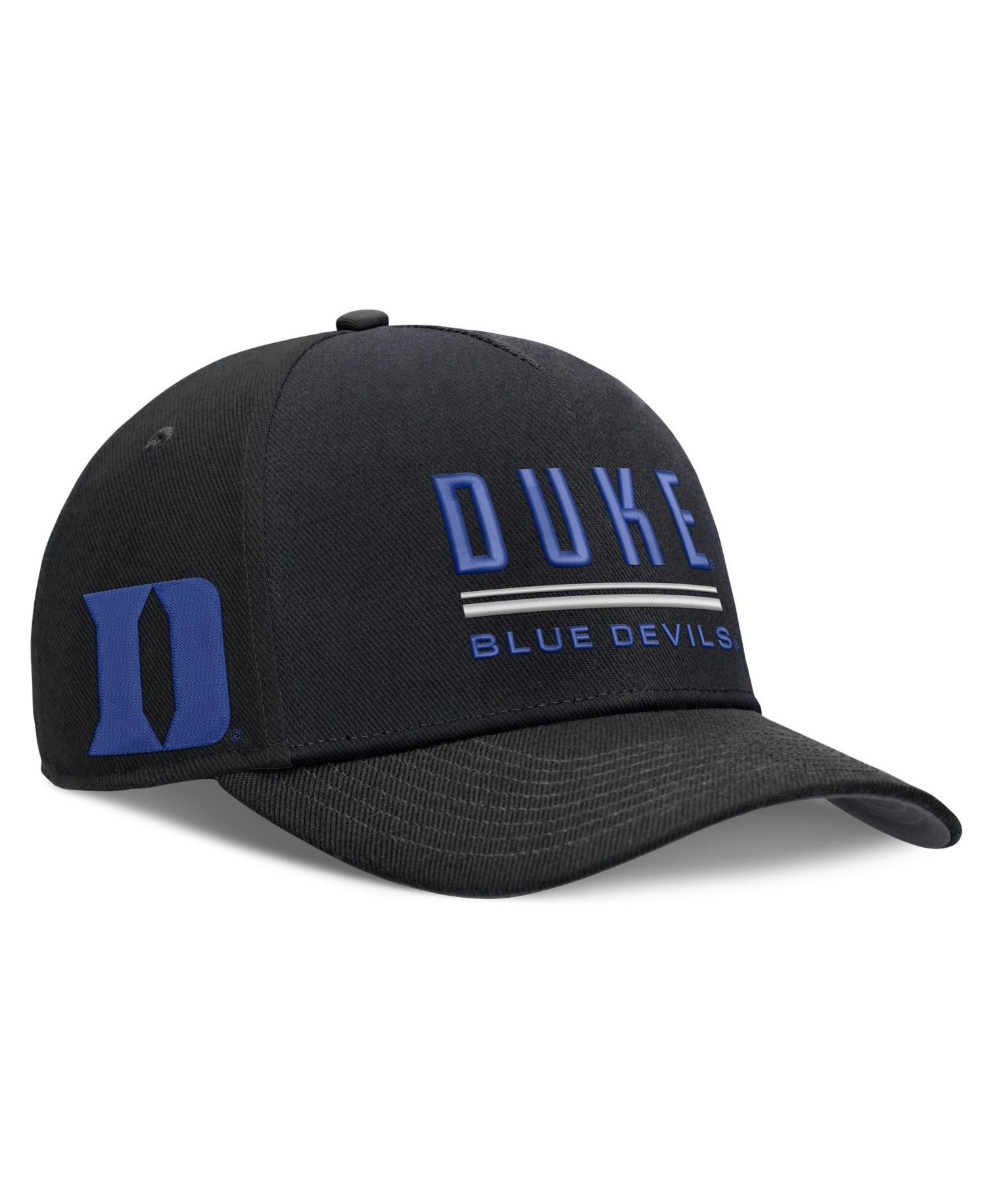 Men's Black Duke Blue Devils 2026 Sideline Dri-FIT Rise Adjustable Hat